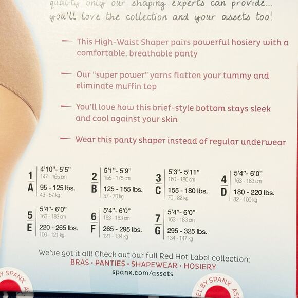 Assets Red Hot by Spanx High Waisted Mid Thigh Shaper with Panty Size 7G NWT - Picture 9 of 11